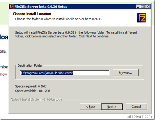 filezilla server setup windows 10