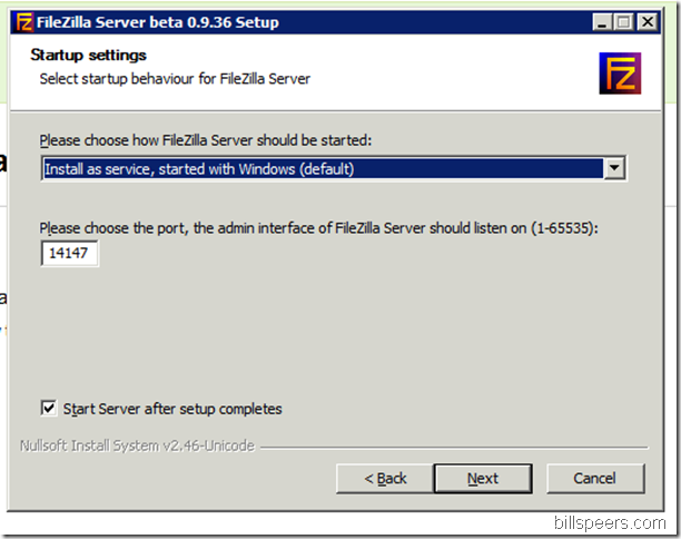 how to install filezilla server on windows